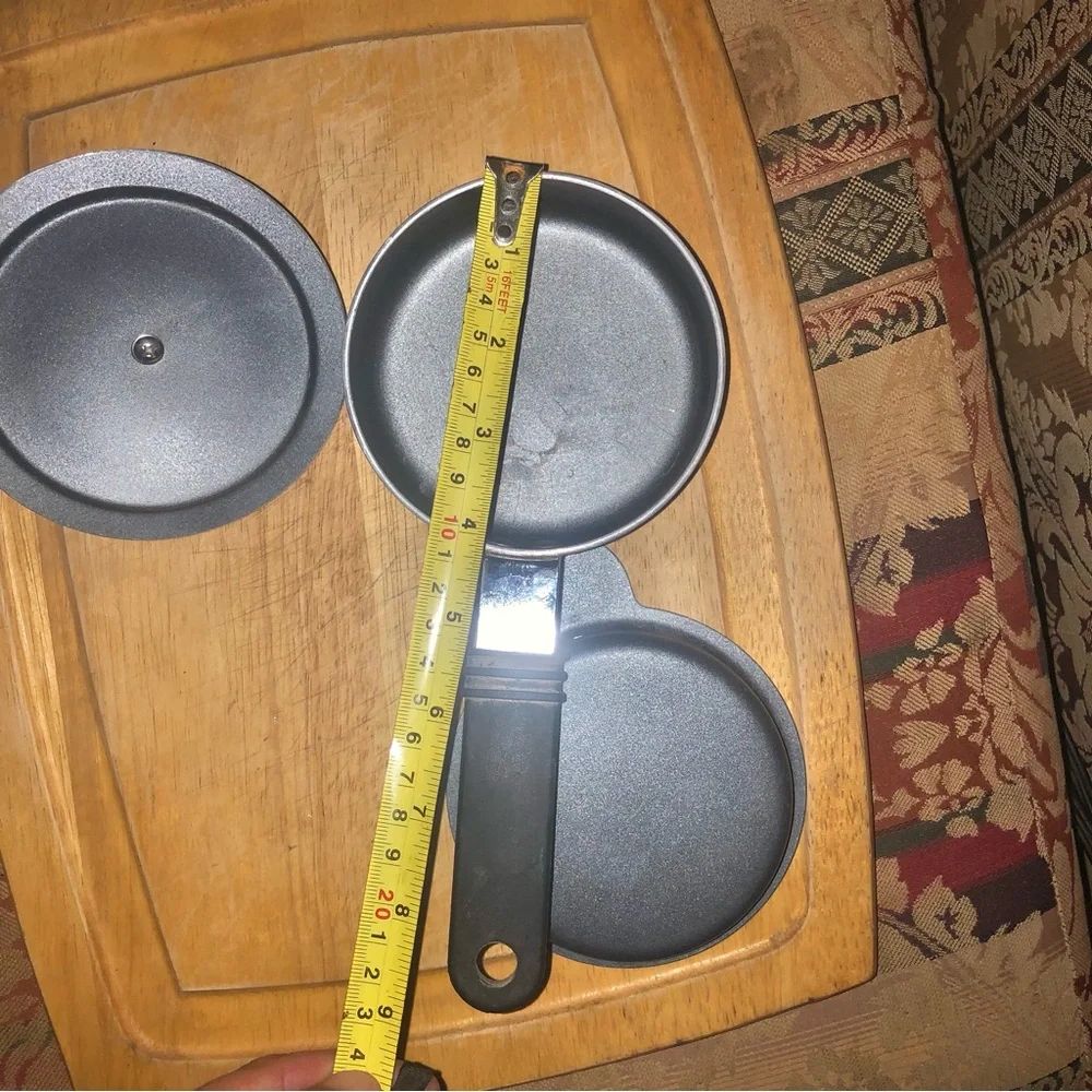 Black Egg Poacher Small 4” Nonstick Pan Gas Electric Off Grid Wood Stove